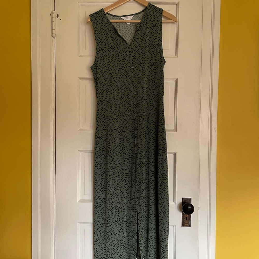 Market & Spruce Green Sleeveless Midi Dress